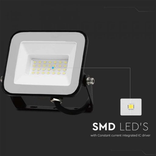 V-TAC 20W LED reflektor 115° 4000K fekete házas (Samsung Chip) - 10015