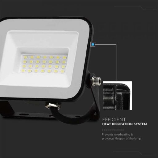 V-TAC 20W LED reflektor 115° 4000K fekete házas (Samsung Chip) - 10015