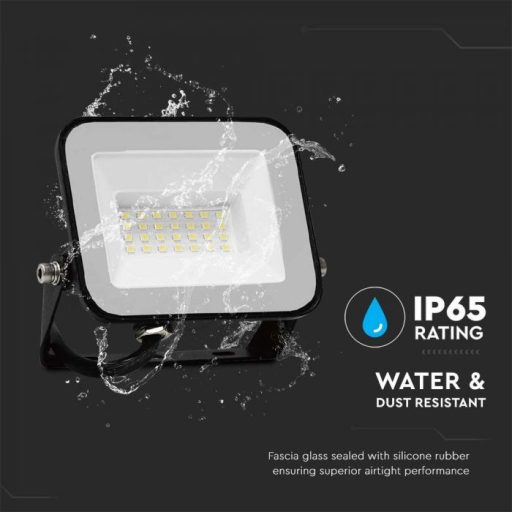 V-TAC 20W LED reflektor 115° 4000K fekete házas (Samsung Chip) - 10015