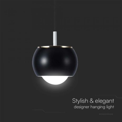V-TAC LED Design függeszték lámpa 9W - Fekete - 4000K - 10077