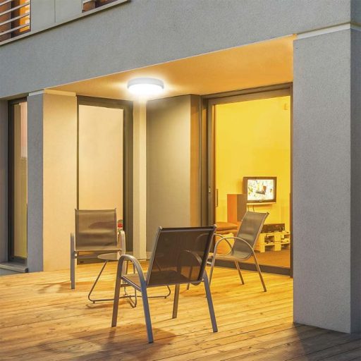 V-TAC LED mennyezeti lámpatest, fehér 12W 4000K IP54 - 10196