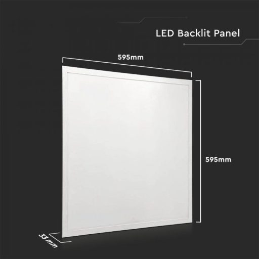 V-TAC Backlit LED panel 36W 120lm/W 595 x 595 mm 6400K  - 10219