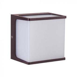 V-TAC 8W LED Fali lámpa barna színű 4000K - IP65 - 10283