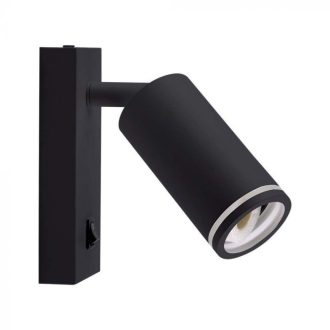   V-TAC Led 1 x GU10 falra szerelhető lámpatest - fekete - 10294