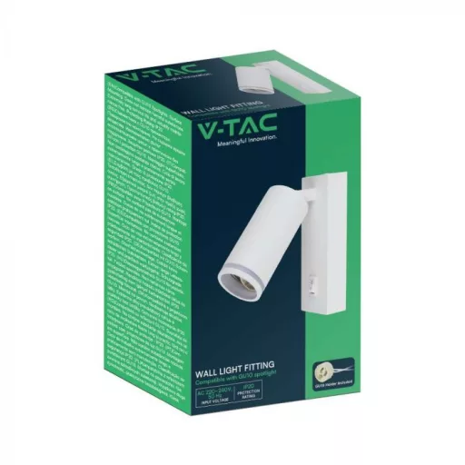 V-TAC Led 1 x GU10 falra szerelhető lámpatest - fehér - 10295