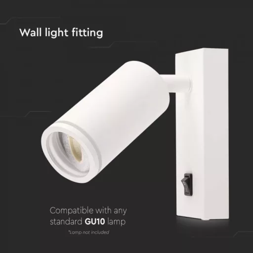 V-TAC Led 1 x GU10 falra szerelhető lámpatest - fehér - 10295