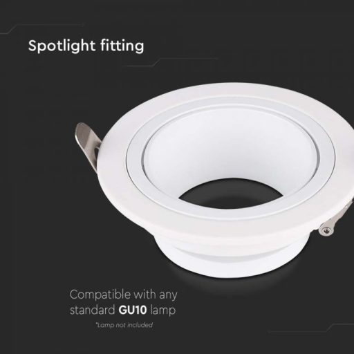 V-TAC Led GU10 Spot Keret Kör Alakú Fehér - 10296