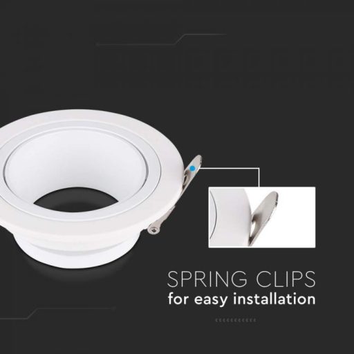 V-TAC Led GU10 Spot Keret Kör Alakú Fehér - 10296
