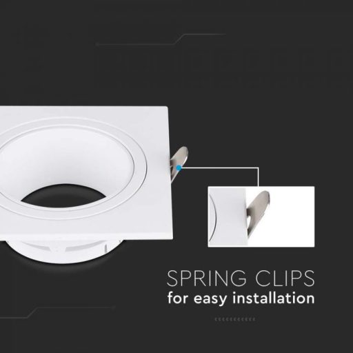 V-TAC Led GU10 Spot Keret Négyzet Alakú Fehér - 10297