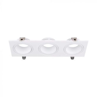 V-TAC Led 3 x GU10 Spot Keret Négyzet Alakú Fehér - 10299