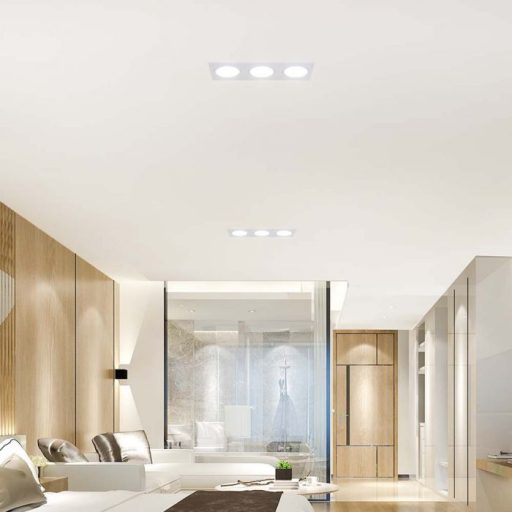 V-TAC Led 3 x GU10 Spot Keret Négyzet Alakú Fehér - 10299