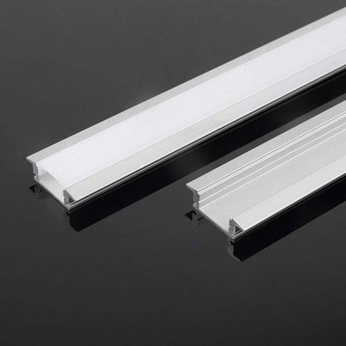V-TAC Led Alumínium profil fehér - tejfehér fedlappal 2000 x 24.7 x 7mm - 10320