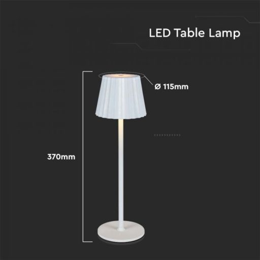 V-TAC 1.5W LED Állólámpa 1800mAh Akkumulátor  - fehér - 10326