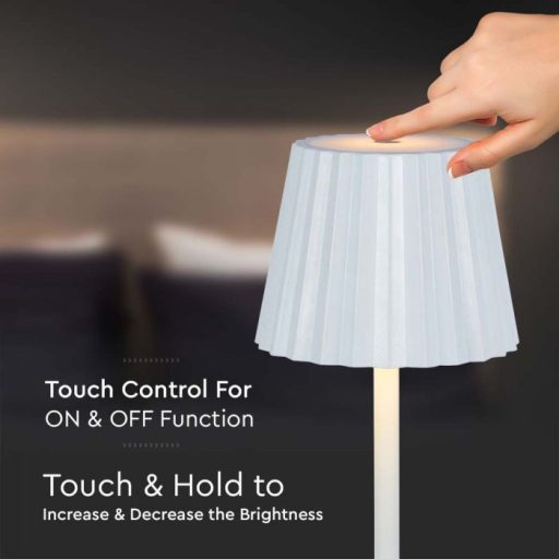 V-TAC 1.5W LED Állólámpa 1800mAh Akkumulátor  - fehér - 10326
