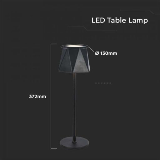 V-TAC 1.5W LED Állólámpa 1800mAh Akkumulátor  - fekete - 10330