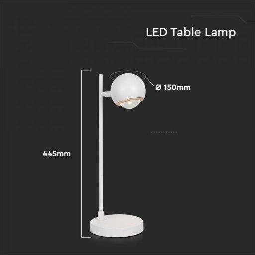 V-TAC 6W LED Asztali lámpa 3000K - 1800mAh - fehér - 10346