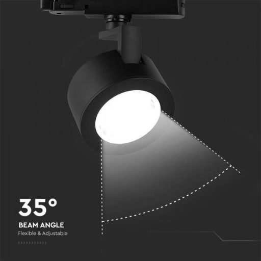 V-TAC 30W LED SÍNES LÁMPA fekete 3 az 1-ben - 10371