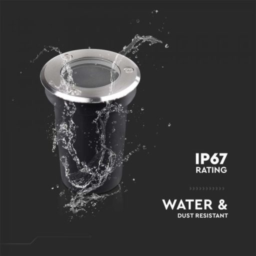 V-TAC Mini Talajlámpa GU10 foglalattal - kör alakú IP67 - 10374