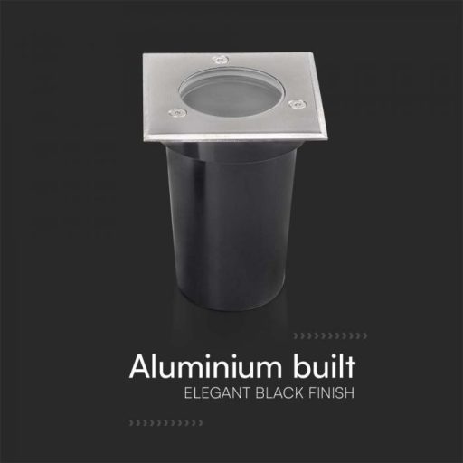 V-TAC MINI TALAJLÁMPA GU10 FOGLALATTAL - Négyzet ALAKÚ IP67 - 10375