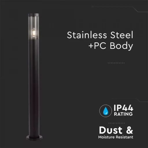 V-TAC Kerti állólámpa E27 1000mm IP44 - fekete - 10472