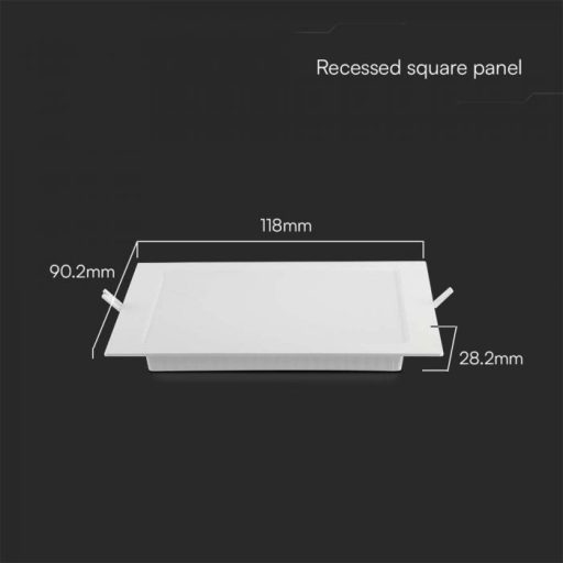 V-TAC Süllyeszthető négyzet alakú MINI LED panel 3W 6500K (SAMSUNG CHIP) - 104791