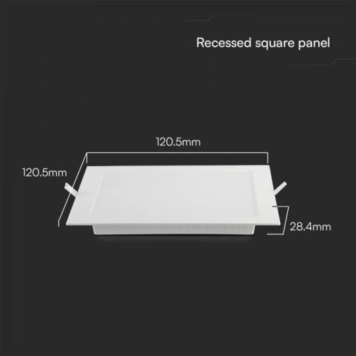 V-TAC Süllyeszthető négyzet alakú MINI LED panel 6W 4000K (SAMSUNG CHIP) - 104811