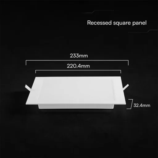V-TAC Süllyeszthető négyzet alakú MINI LED panel 18W CCT 3in1 (Cree Chip) - 104866