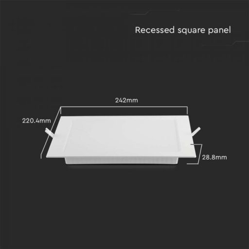 V-TAC Süllyeszthető négyzet alakú MINI LED panel 18W 4000K - 10487