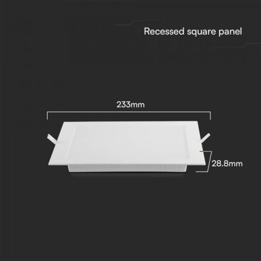 V-TAC Süllyeszthető négyzet alakú MINI LED panel 18W 6500K (SAMSUNG CHIP) - 104881