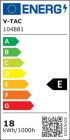 V-TAC Süllyeszthető négyzet alakú MINI LED panel 18W 6500K (SAMSUNG CHIP) - 104881