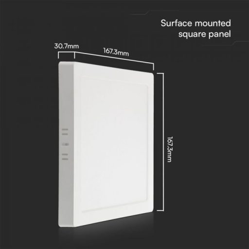 V-TAC Falon kívüli négyzet alakú LED panel 12W 6500K - 10497
