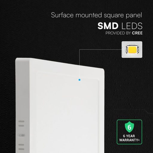 V-TAC Falon kívüli négyzet alakú LED panel 24W CCT 3in1 (Cree Chip) - 105146