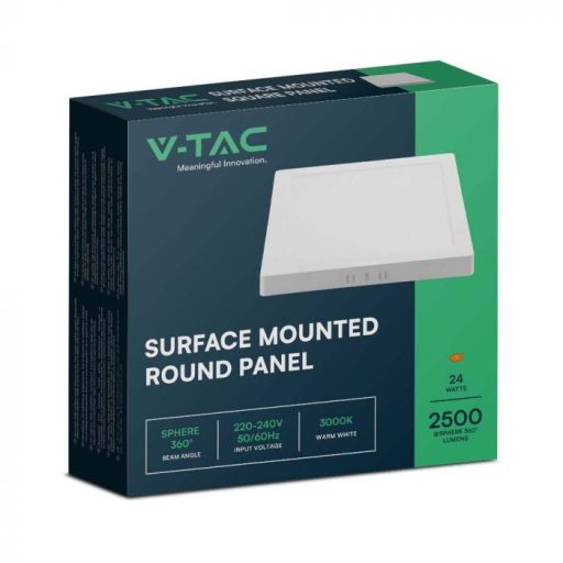 V-TAC Falon kívüli négyzet alakú LED panel 24W 3000K - 10514