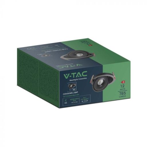 V-TAC Led Mélysugárzó - Beépíthető - COB 12W 3in1 - 10578