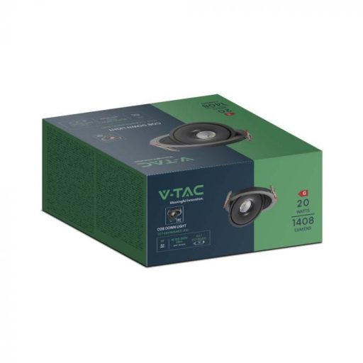 V-TAC Led Mélysugárzó - Beépíthető - COB 20W 3in1 - 10580