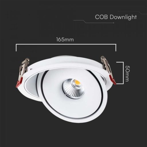 V-TAC Led Mélysugárzó - Beépíthető - COB 20W 3in1 - 10581