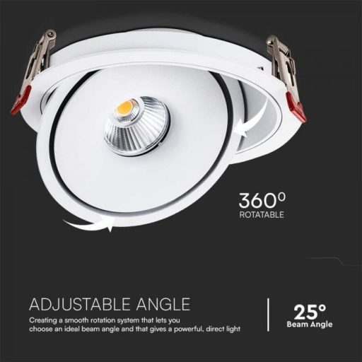V-TAC Led Mélysugárzó - Beépíthető - COB 20W 3in1 - 10581