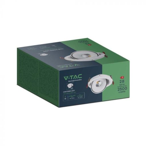V-TAC Led Mélysugárzó - Beépíthető - COB 28W 3in1 - 10583