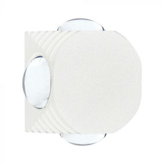   V-TAC LED 4W Fali lámpatest négyzet, Fehér - 3000K - IP54 - 10589