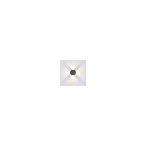 V-TAC LED 4W Fali lámpatest négyzet, Fekete - 4000K - IP54 - 10590