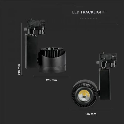 V-TAC 45W LED SÍNES LÁMPA COB 5000K - fekete - 1238