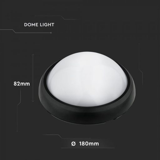 V-TAC LED mennyezeti lámpatest, fekete 8W 6000K - 1262