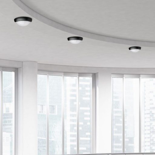 V-TAC LED mennyezeti lámpatest, fekete 8W 3000K - 1267