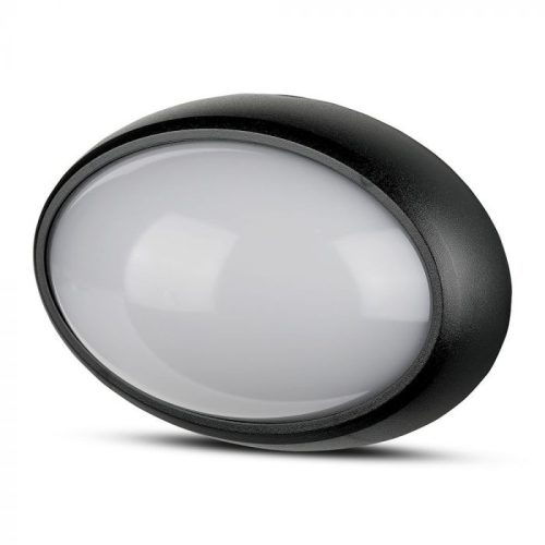V-TAC LED 12W mennyezeti lámpatest ovális, fekete 6400K - 1269