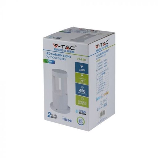 V-TAC 10W LED kerti lámpa CREE CHIP 25cm szürke színű 4000K - 128320