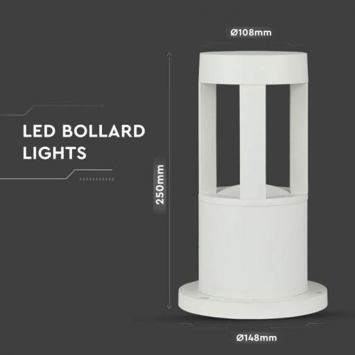 V-TAC 10W LED kerti lámpa CREE CHIP 25cm szürke színű 4000K - 128320