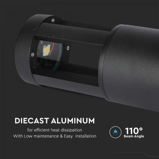 V-TAC 10W LED kerti lámpa CREE CHIP 25cm fekete színű 4000K - 128323