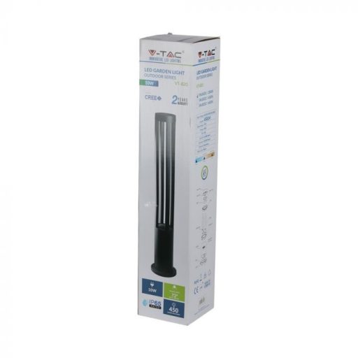 V-TAC 10W LED kerti lámpa CREE CHIP 80cm fekete színű 6400K - 128333