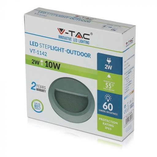V-TAC Led lépcsőlámpa 2W szürke 4000K - 1318