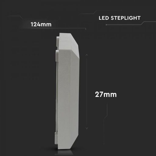 V-TAC Led lépcsőlámpa 2W szürke 3000K - 1325